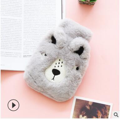 Creative Hot Water Bottles Winter Cute Cartoon Hot Water Bag Cat Animal Plush Warm Water Bags PVC Hand Warmer Water-Filling Bag - ANIBEY