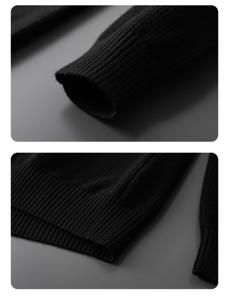 Fake Two-Piece Shirt Collar Knitted Sweater For Men - ANIBEY