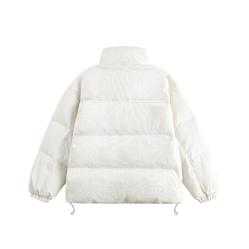 Men's Button-Up Puffer Bomber Jacket - ANIBEY