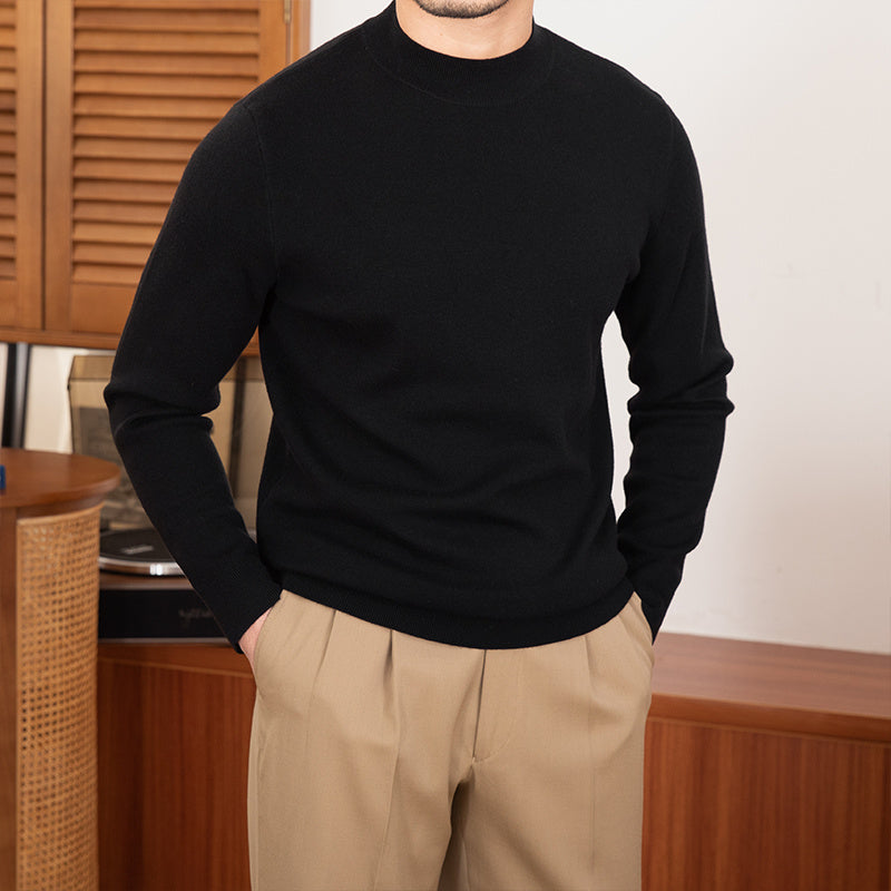 Commuter Sheep Wool Base Slim-fit Sweater for Men - ANIBEY