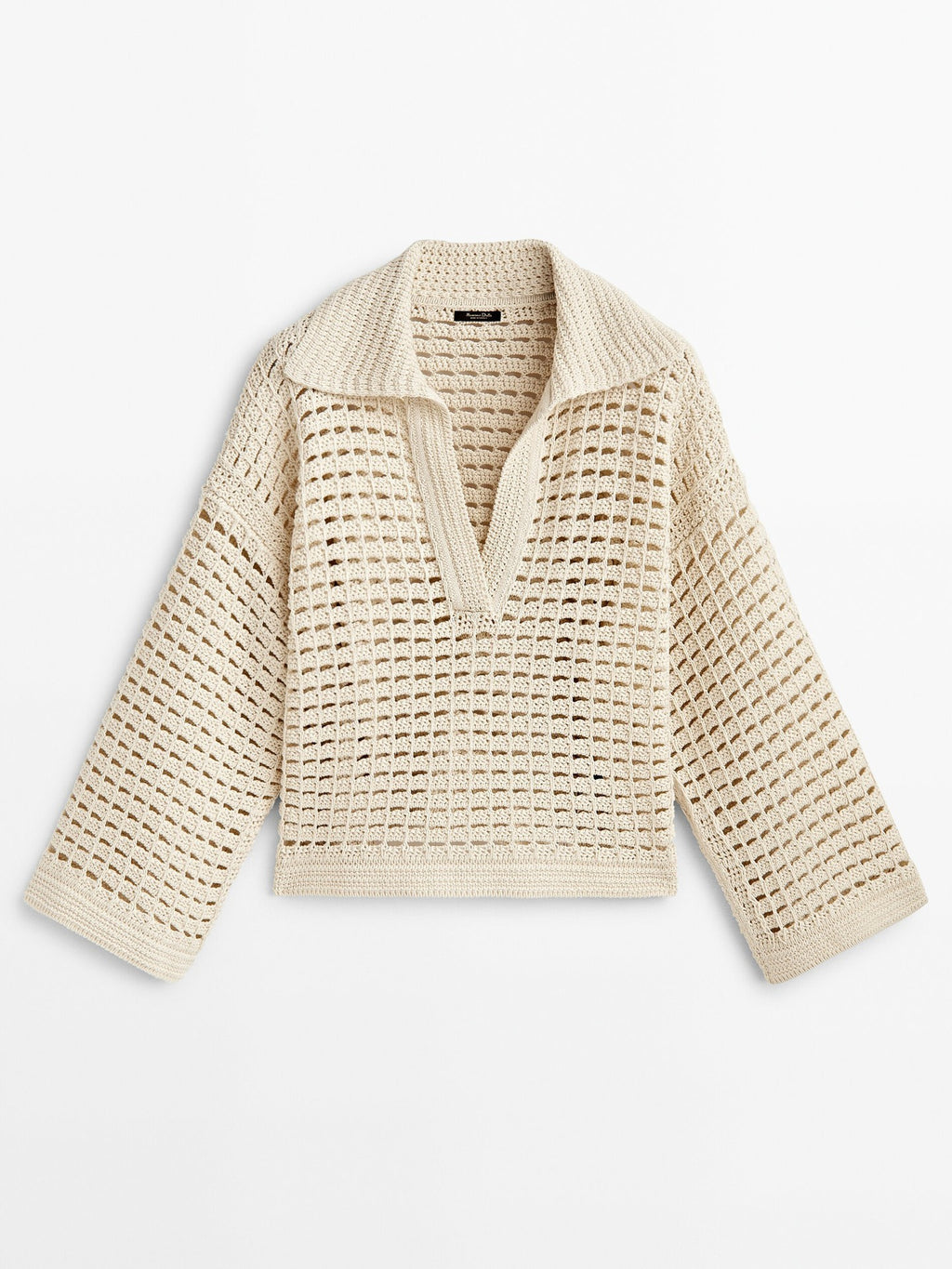 Women's Pastoral Style Knitted Crochet Summer Mesh Sweater - ANIBEY