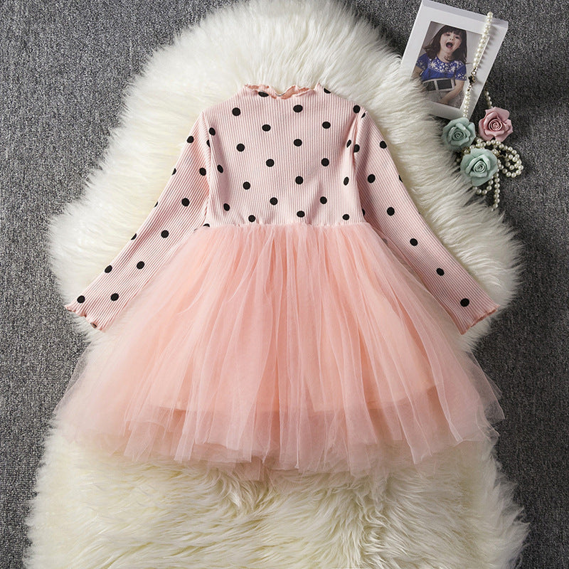 Baby Girls Spring Winter Long Sleeve Tutu Lace Dresses Infantil Newborn 1st Birthday Party Clothes Christening Gown Casual Wear - ANIBEY
