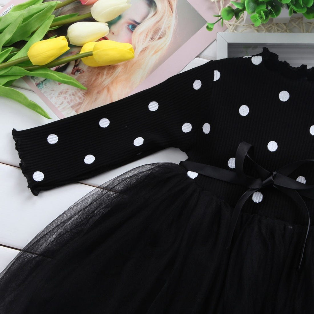 Baby Girls Spring Winter Long Sleeve Tutu Lace Dresses Infantil Newborn 1st Birthday Party Clothes Christening Gown Casual Wear - ANIBEY