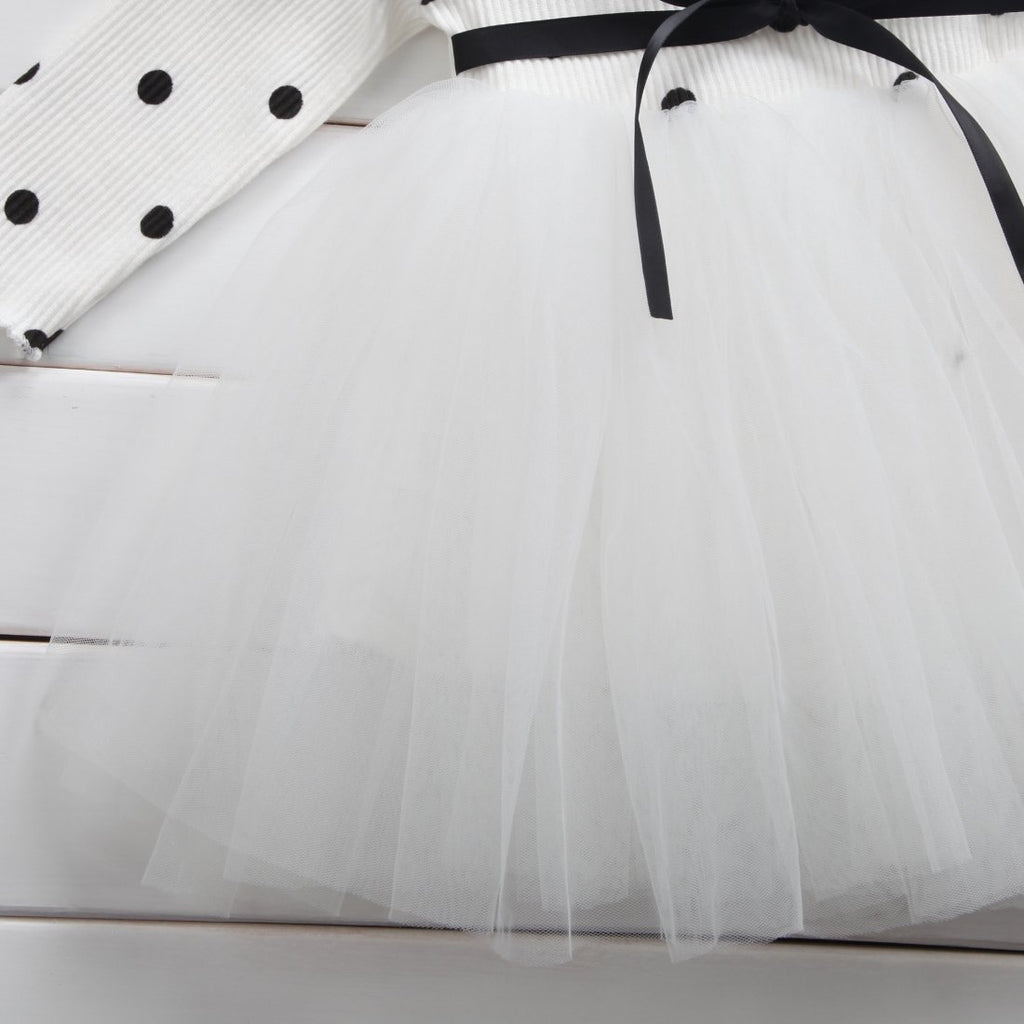 Baby Girls Spring Winter Long Sleeve Tutu Lace Dresses Infantil Newborn 1st Birthday Party Clothes Christening Gown Casual Wear - ANIBEY