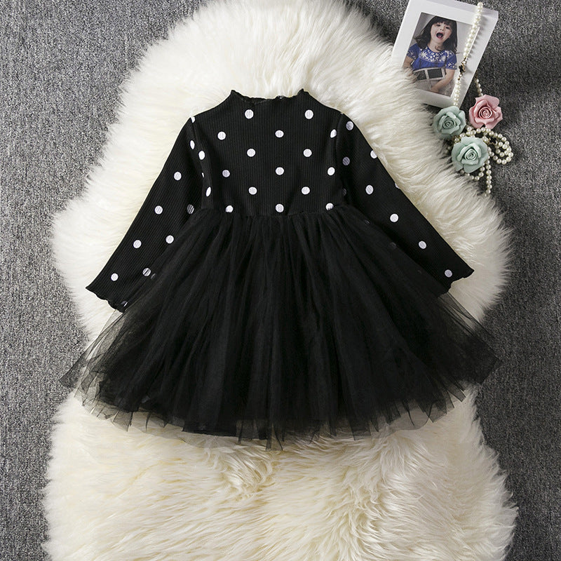 Baby Girls Spring Winter Long Sleeve Tutu Lace Dresses Infantil Newborn 1st Birthday Party Clothes Christening Gown Casual Wear - ANIBEY