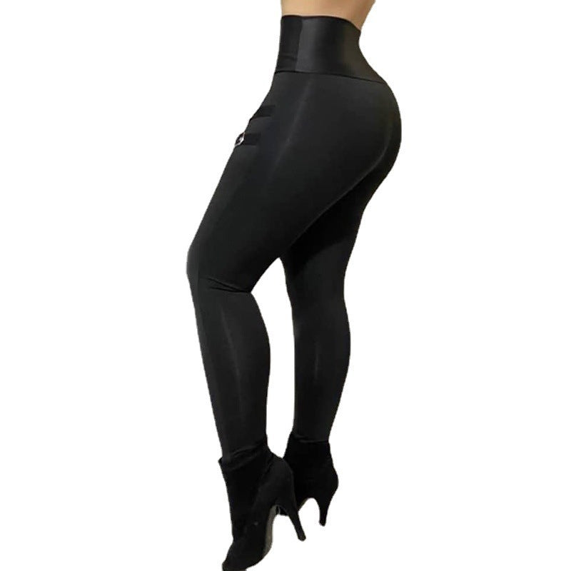 Lugentolo High Waist Skinny Trousers Women Streetwear Fall - ANIBEY