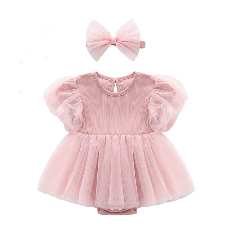 Baby Girl Summer Pure Cotton Princess Dress - ANIBEY