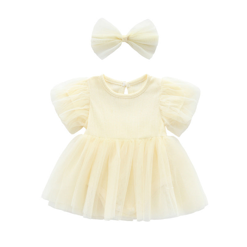 Baby Girl Summer Pure Cotton Princess Dress - ANIBEY