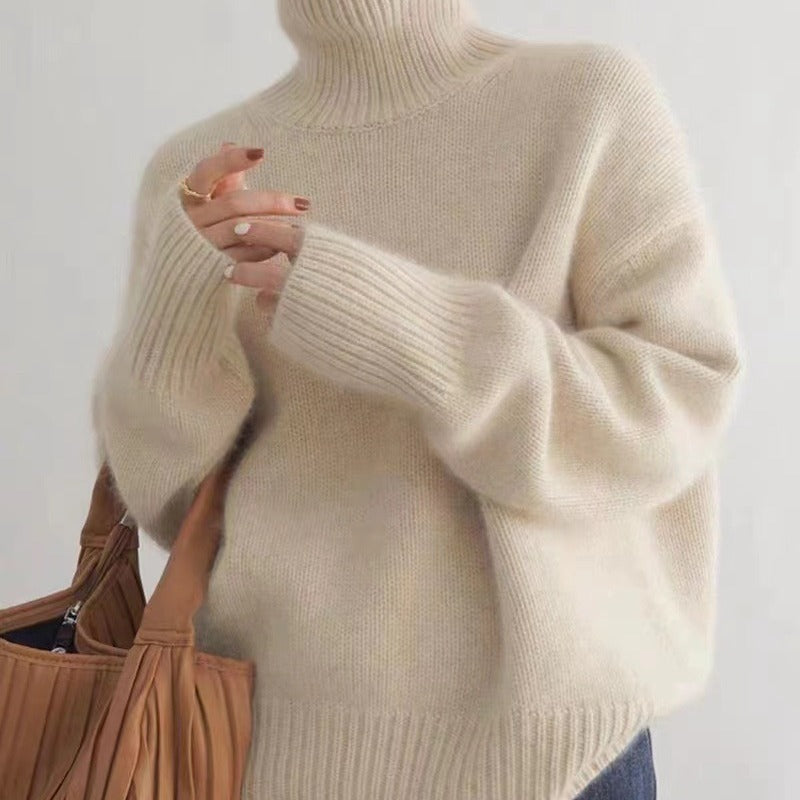 Women's Turtleneck Autumn And Winter Cashmere Sweater - ANIBEY