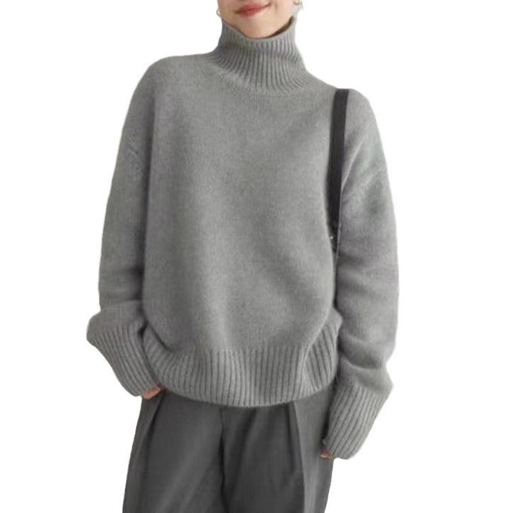 Women's Turtleneck Autumn And Winter Cashmere Sweater - ANIBEY