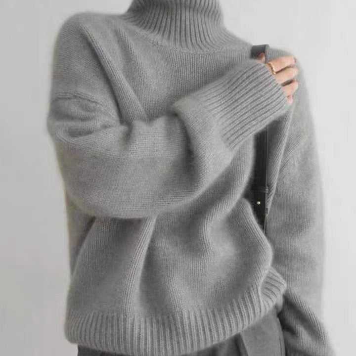 Women's Turtleneck Autumn And Winter Cashmere Sweater - ANIBEY