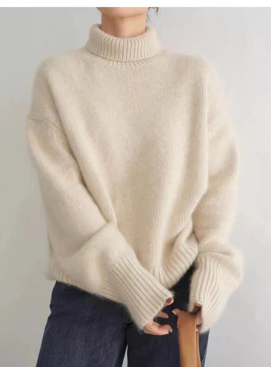 Women's Turtleneck Autumn And Winter Cashmere Sweater - ANIBEY