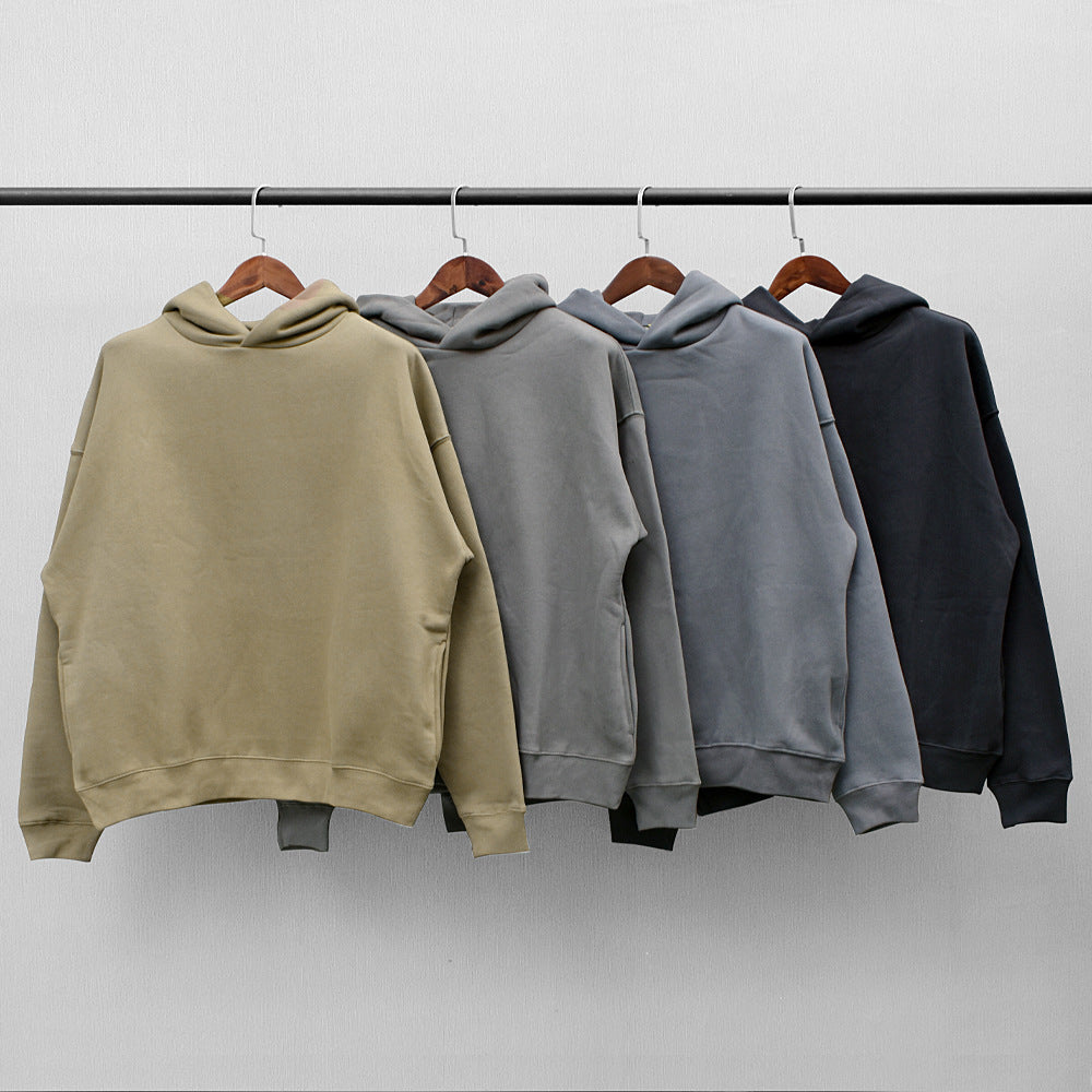 Classic Solid Color Fleece Hoodies for Men - ANIBEY