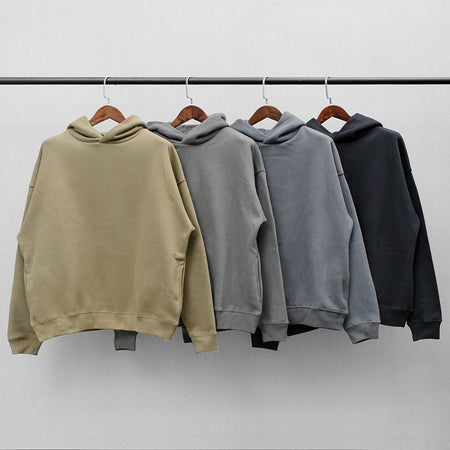 Classic Solid Color Fleece Hoodies for Men - ANIBEY