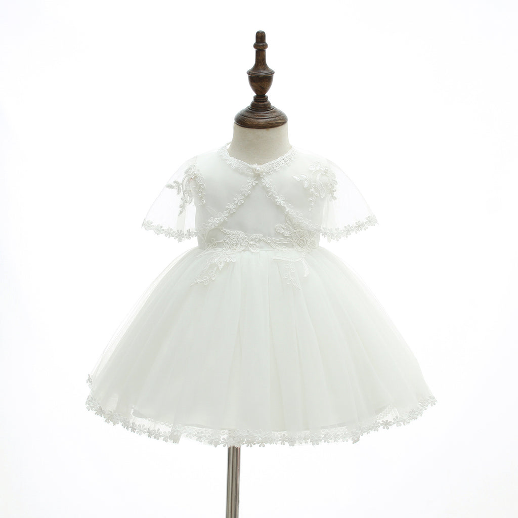 Baby Girl Children's One Year Old Full Moon Wedding Dress - ANIBEY