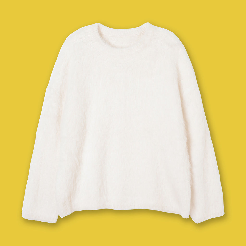 High-end Niche Alpaca Round Neck Wool Sweater - ANIBEY