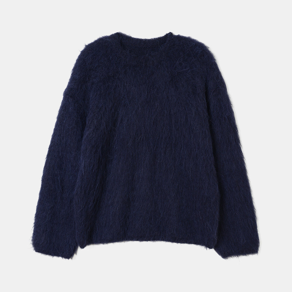 High-end Niche Alpaca Round Neck Wool Sweater - ANIBEY