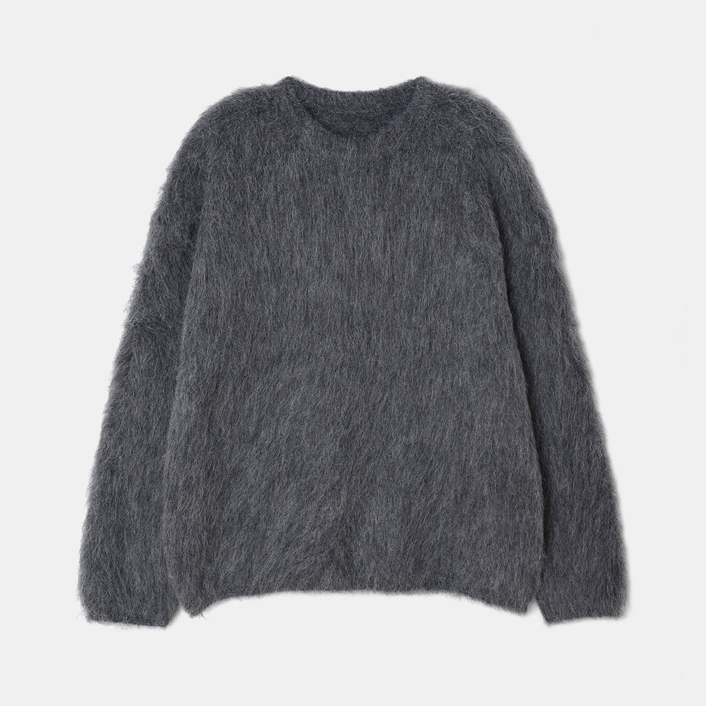High-end Niche Alpaca Round Neck Wool Sweater - ANIBEY