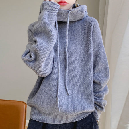 Idle Style Cashmere Knitted Sweater Skin-friendly Thermal Head Cover Top - ANIBEY
