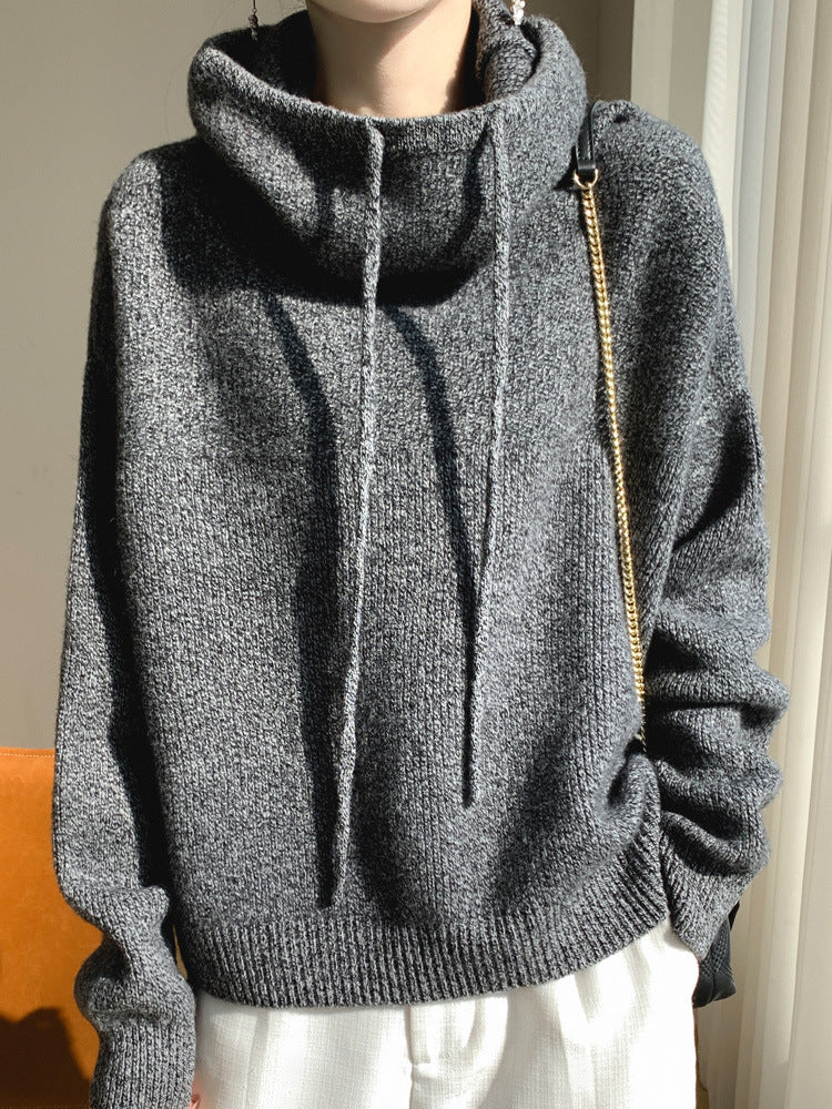 Idle Style Cashmere Knitted Sweater Skin-friendly Thermal Head Cover Top - ANIBEY