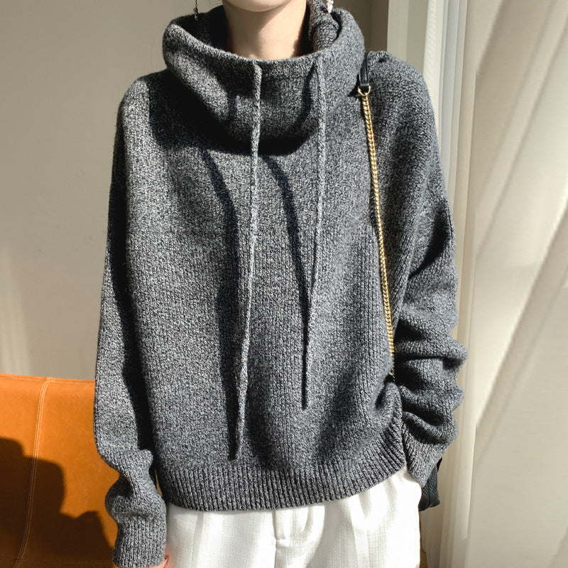 Idle Style Cashmere Knitted Sweater Skin-friendly Thermal Head Cover Top - ANIBEY