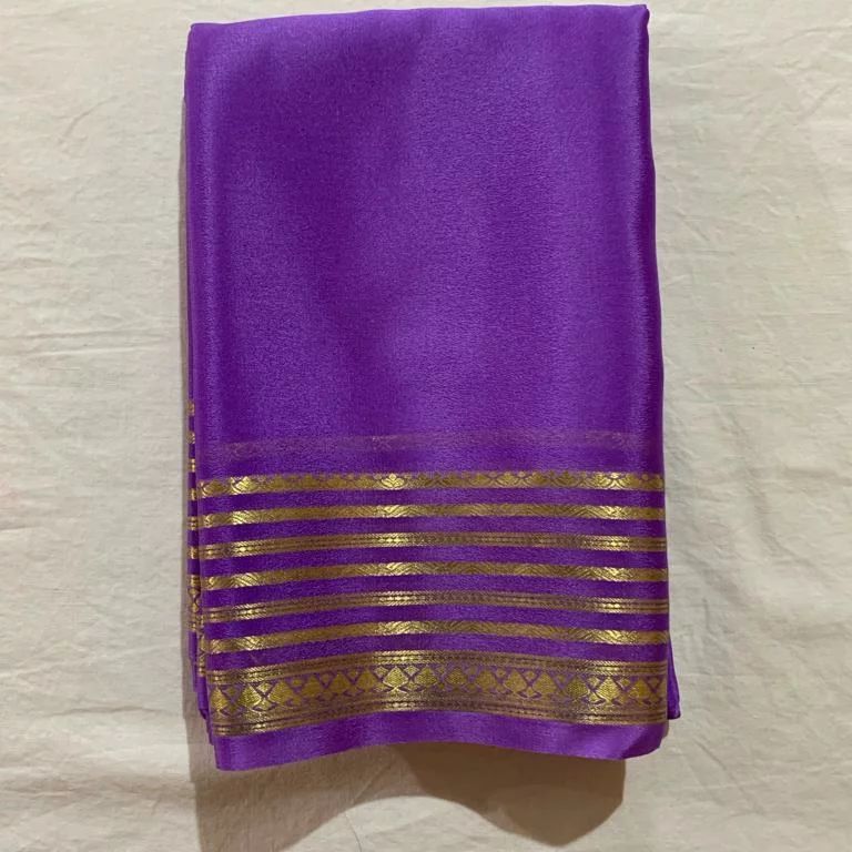 Semi-Mysore silk sarees {CHIIFON SAREE ) - ANIBEY