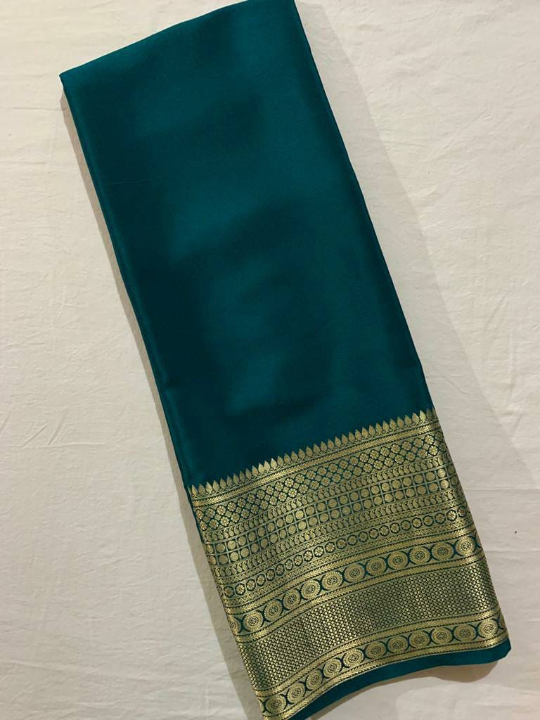 Semi-Mysore silk sarees {CHIIFON SAREE ) - ANIBEY