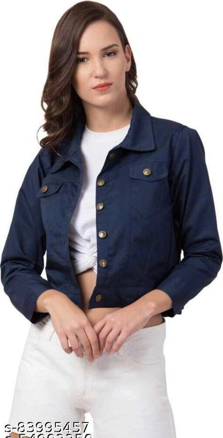 Denim Jacket for Women (Blue, S) - ANIBEY