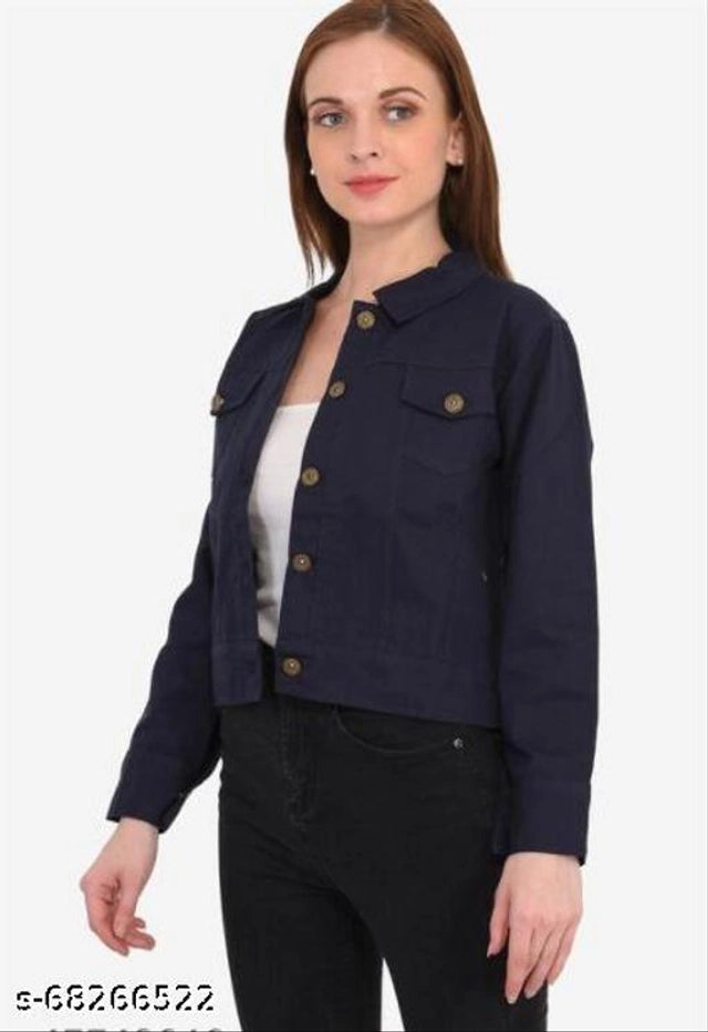 Denim Jacket for Women (Blue, S) - ANIBEY