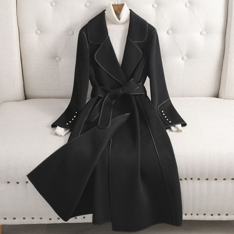 Overcoat Women's Slimming Mid-length Over-the-knee High-end Woolen Coat - ANIBEY
